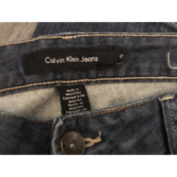 COPY - Ck Calvin Klein Ultimate Boot Dark Wash Jeans Womens Size 12 X 32 - Picture 4 of 5